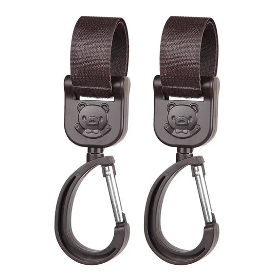 StrollHook – Ganchos Giratorios 360° para Cochecito de Bebé (Pack 2)