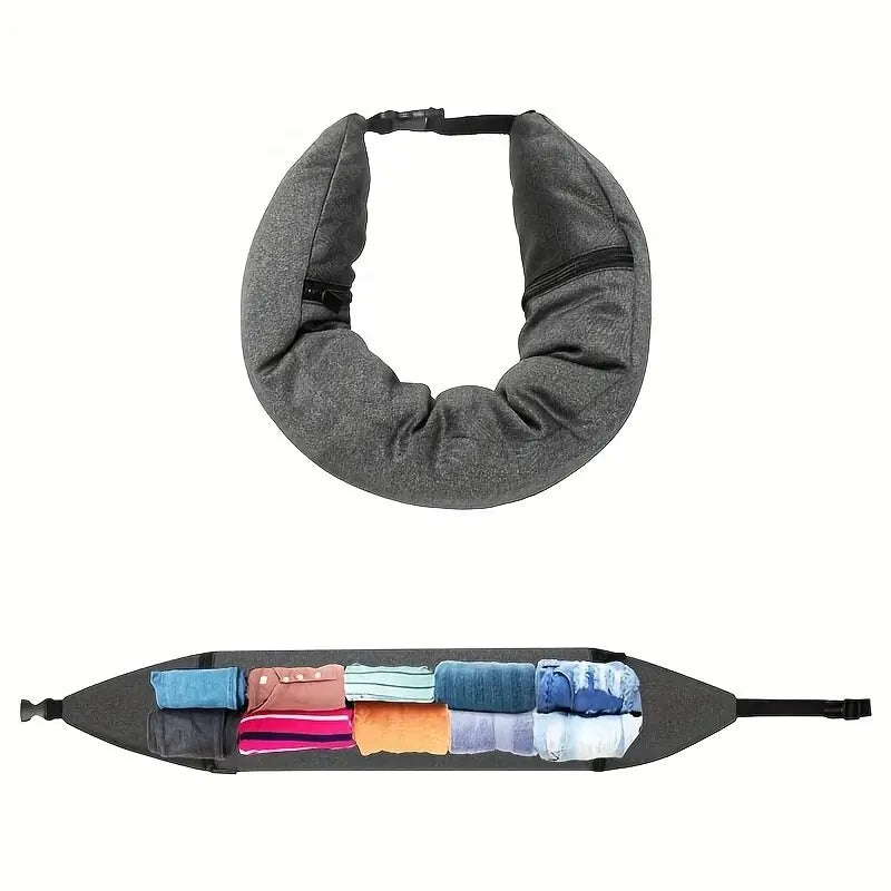 PackPillow – Almohada de Viaje 3 en 1 con Espacio para Ropa