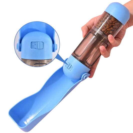 TravelFeeder – Botella de Agua y Comida para Perros y Gatos al Aire Libre