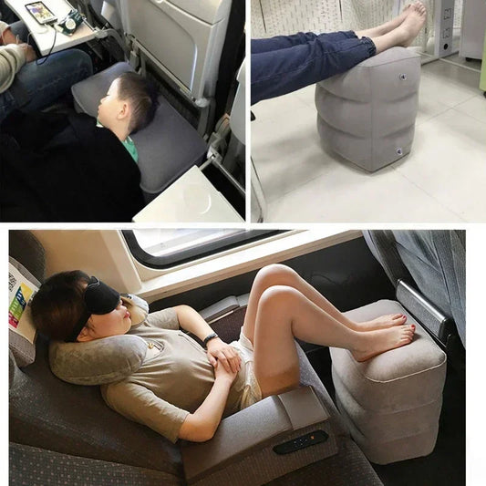 TravelRest - Reposapiés Inflable para Viaje