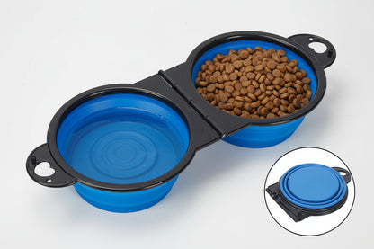 PetGo Duo Bowl - Cuenco mascotas doble plegable