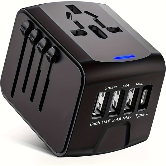 WorldCharge– Adaptador Universal de Viaje con USB y Type-C