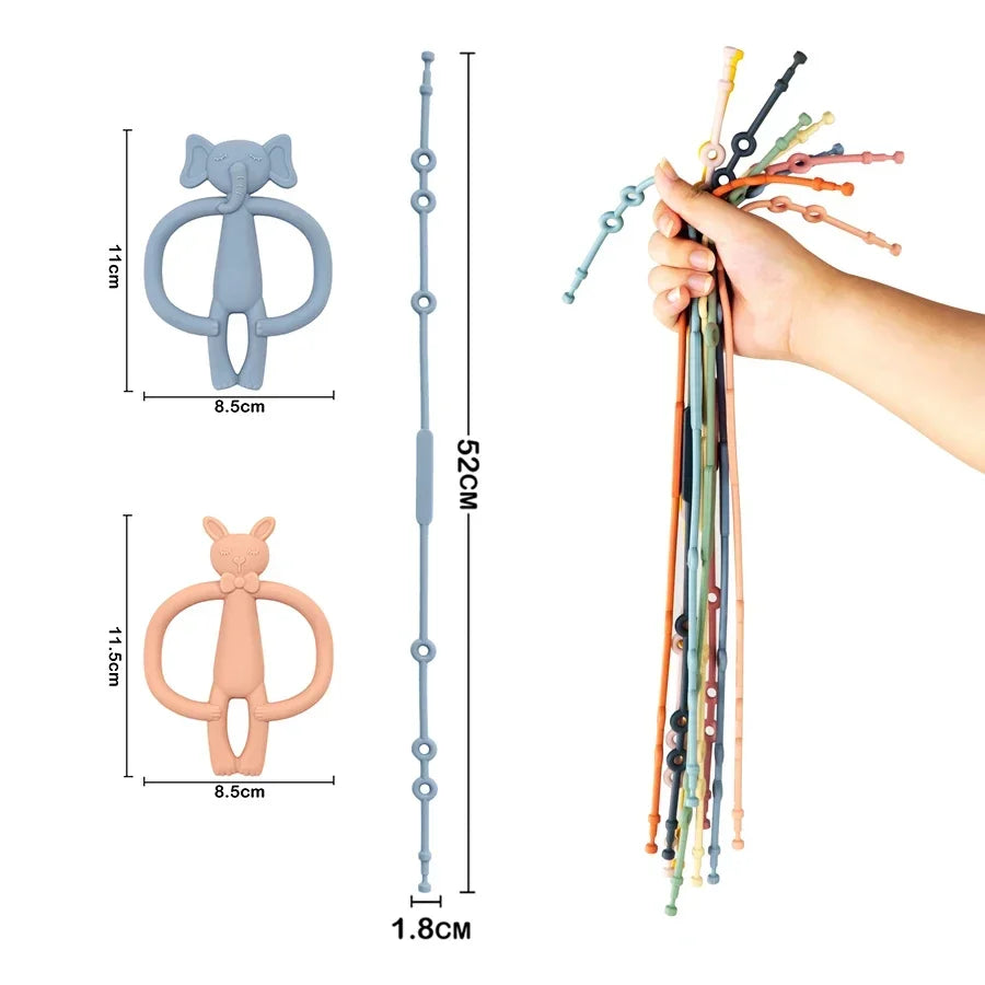 PacifyClip – Clip de Silicona Ajustable para Chupete y Mordedor de Bebé