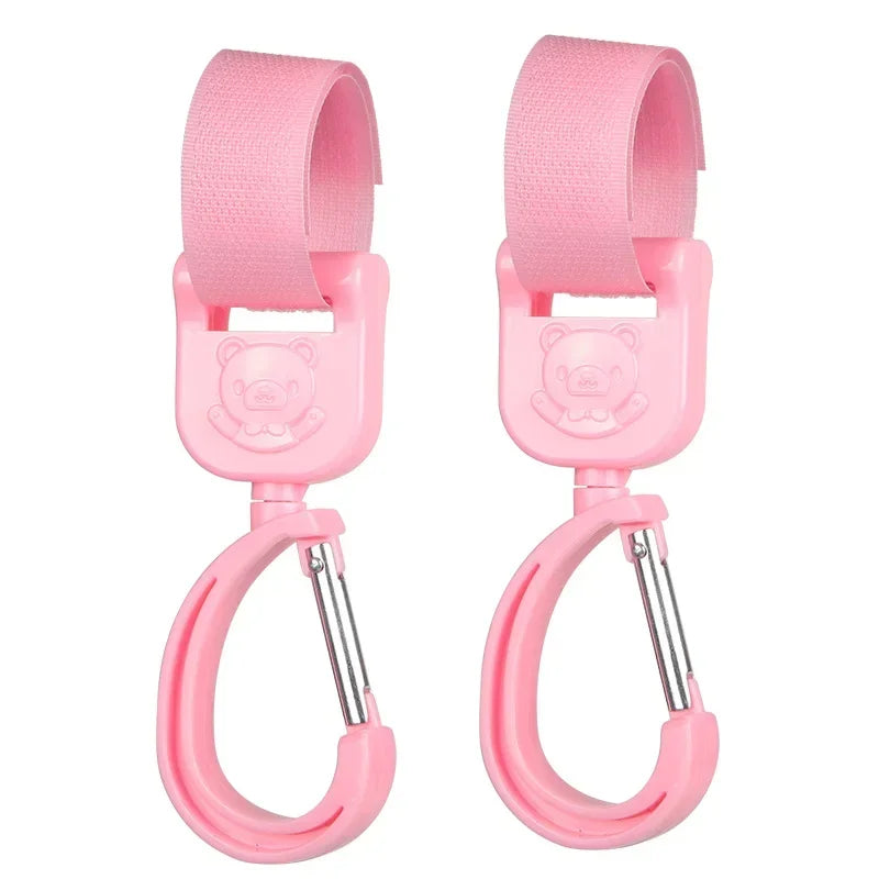 StrollHook – Ganchos Giratorios 360° para Cochecito de Bebé (Pack 2)