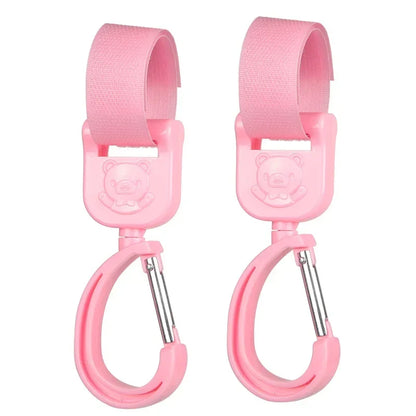StrollHook – Ganchos Giratorios 360° para Cochecito de Bebé (Pack 2)