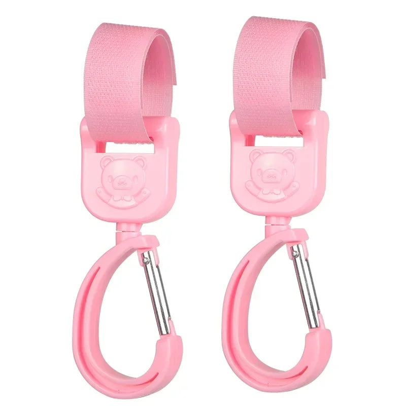 StrollHook – Ganchos Giratorios 360° para Cochecito de Bebé (Pack 2)