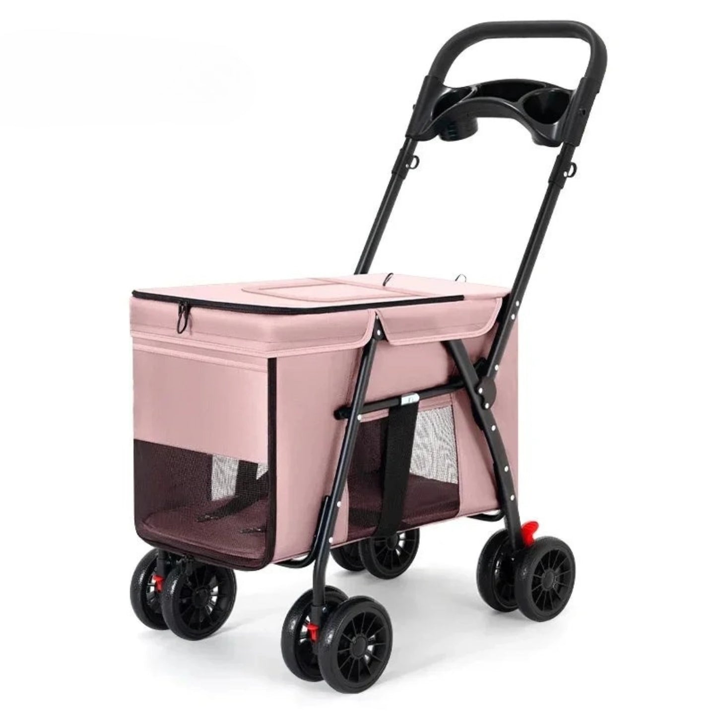 EasyRoll Pet Stroller – Carrito de Viaje Plegable para Perros y Gatos