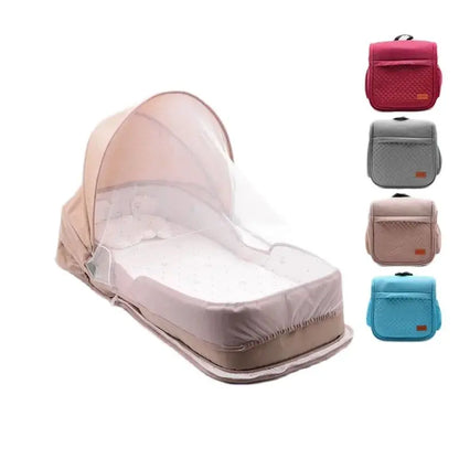 BabyGo Crib – Cuna Portátil Multifuncional para Bebés con Red Antimosquitos