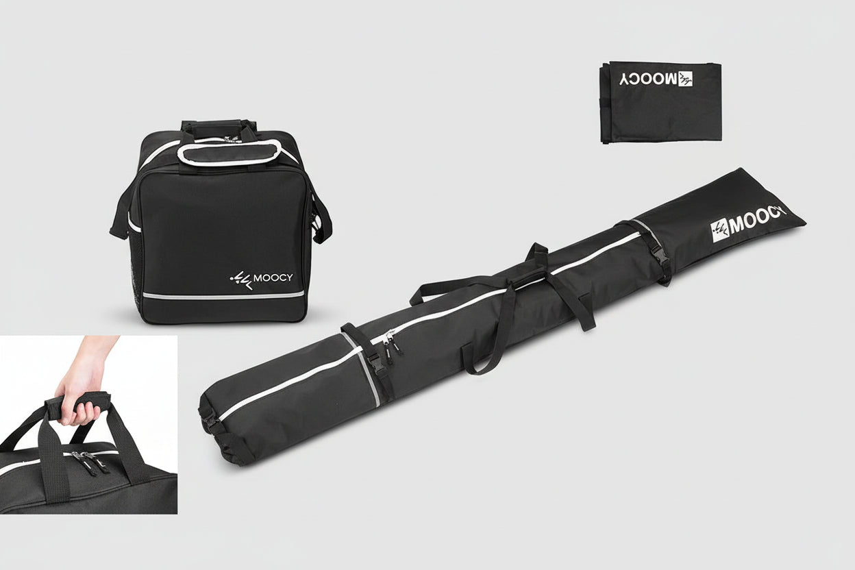 SnowTravel Set - Set 2 en 1 bolsa esquís/snowboard y bolsa accesorios