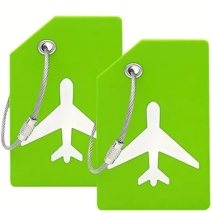 SwiftTag Duo – Etiquetas Minimalistas de Silicona para Equipaje (Pack de 2)