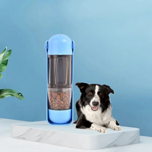 TravelFeeder – Botella de Agua y Comida para Perros y Gatos al Aire Libre
