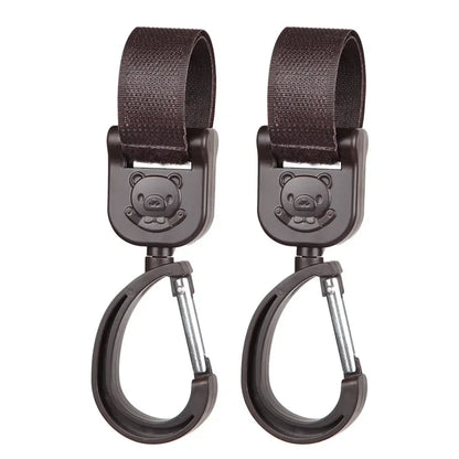 StrollHook – Ganchos Giratorios 360° para Cochecito de Bebé (Pack 2)