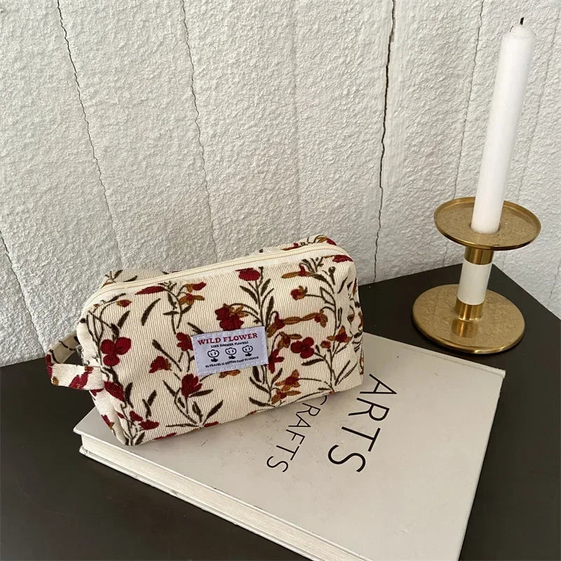 Velvet Bloom – Quilted Velvet Toiletry Bag