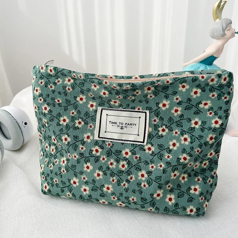 Velvet Bloom – Quilted Velvet Toiletry Bag
