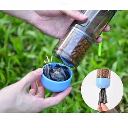 TravelFeeder – Botella de Agua y Comida para Perros y Gatos al Aire Libre