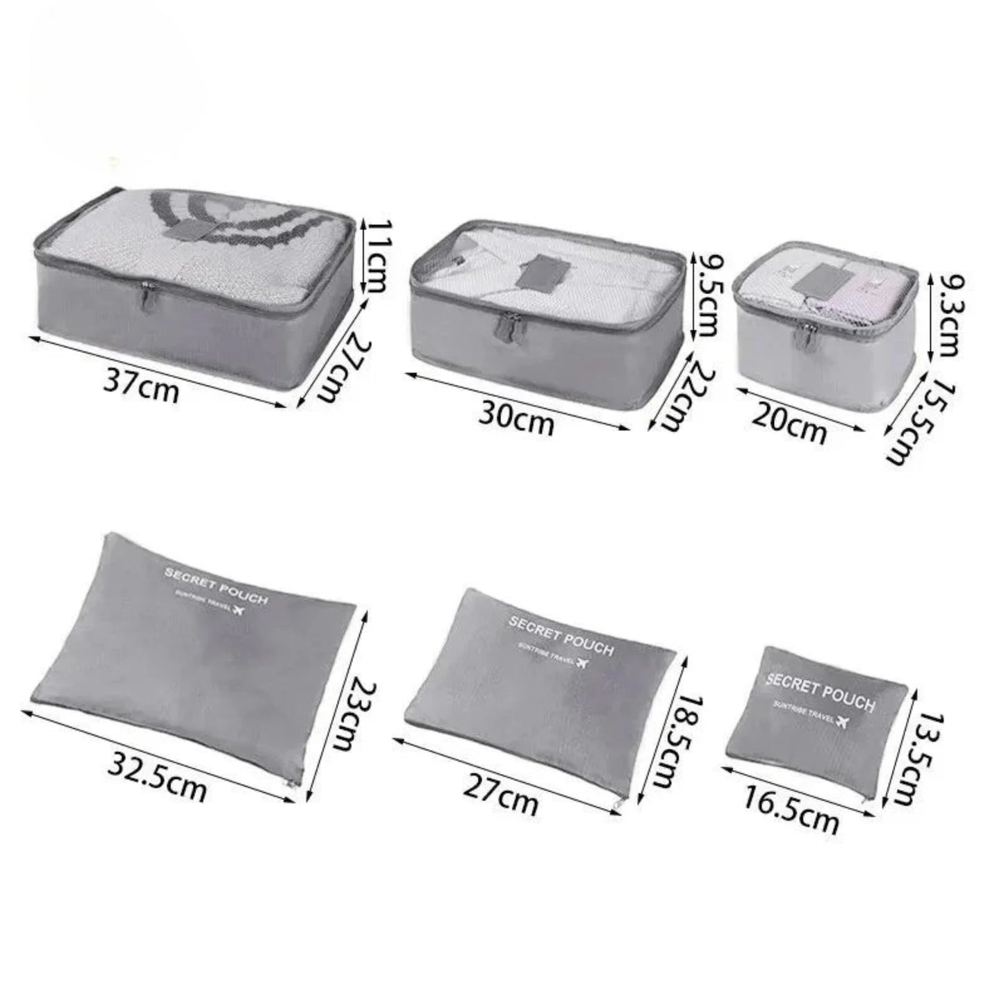 Pack&Go - Set de Organizadores de Viaje XL de 6 Piezas