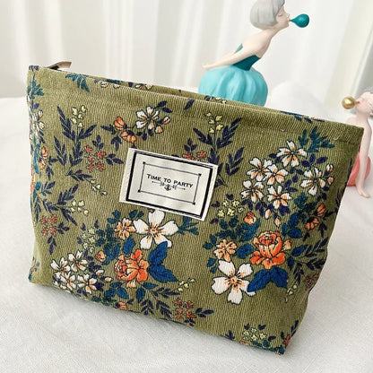 Velvet Bloom – Quilted Velvet Toiletry Bag