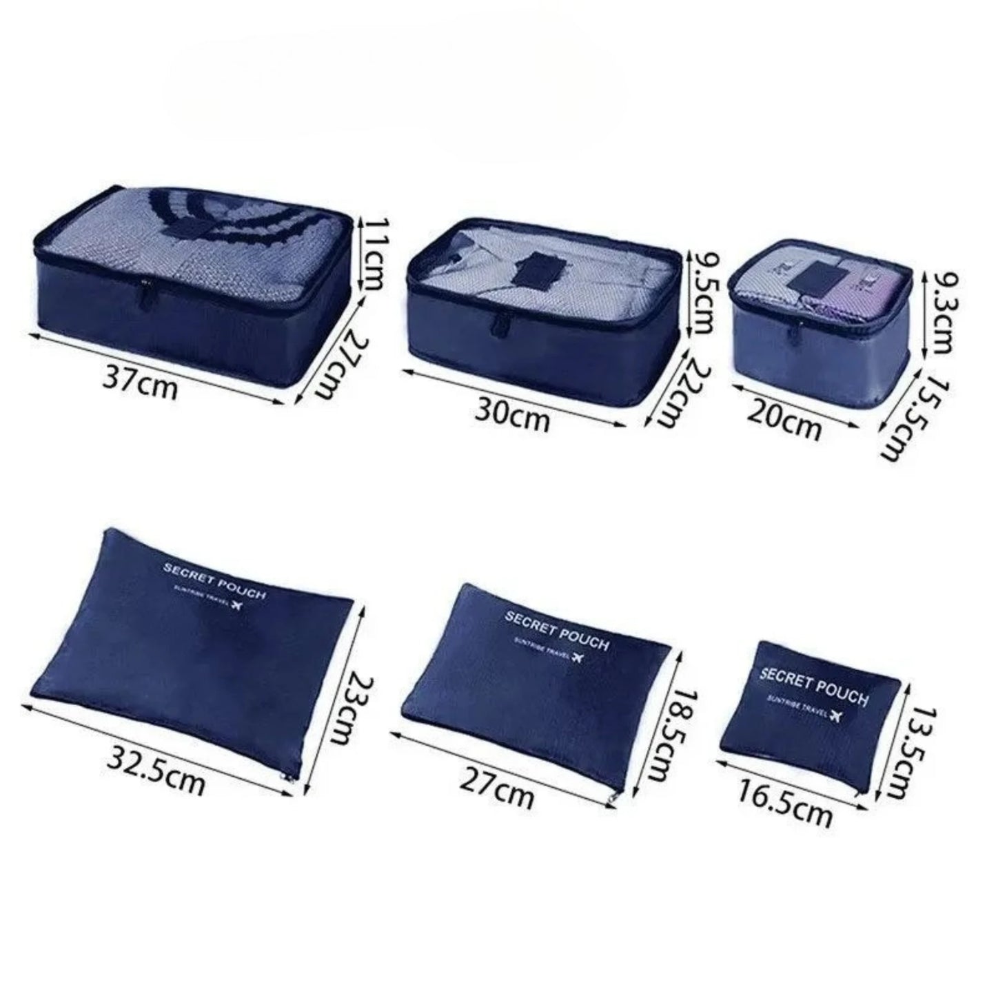 Pack&Go - Set de Organizadores de Viaje XL de 6 Piezas