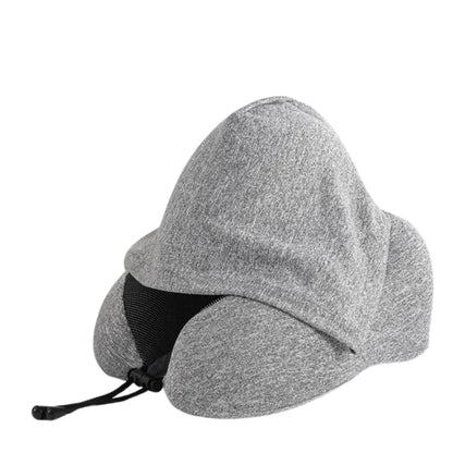 ComfyTravel - Hooded Memory Foam U Pillow