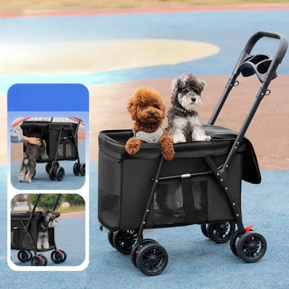 EasyRoll Pet Stroller – Carrito de Viaje Plegable para Perros y Gatos