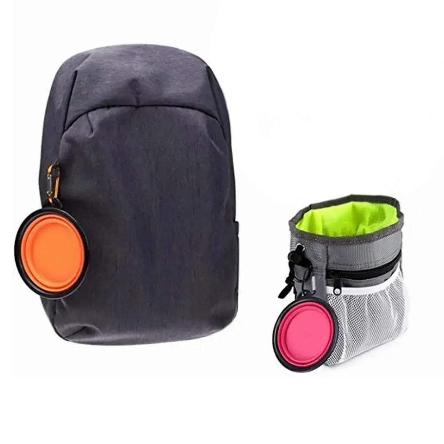 FlexiBowl Clip – Collapsible Silicone Pet Bowl with Carabiner