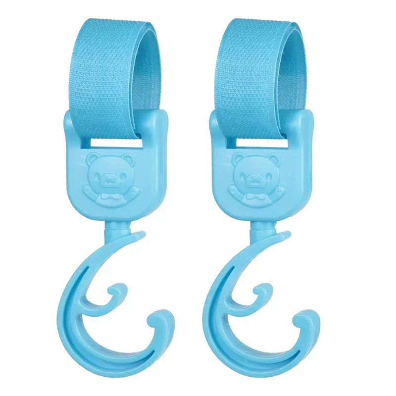 StrollHook – Ganchos Giratorios 360° para Cochecito de Bebé (Pack 2)