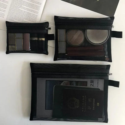 GlamMesh – Set de Organizadores de Maquillaje en Malla
