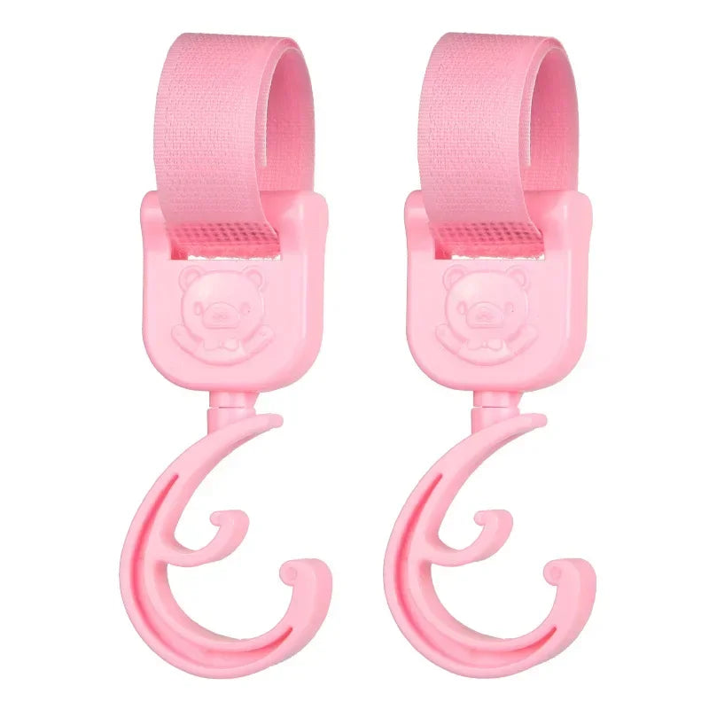 StrollHook – Ganchos Giratorios 360° para Cochecito de Bebé (Pack 2)