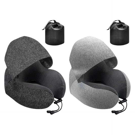 UComfort - U-Shaped Travel Pillow with Hood and Memory Foam