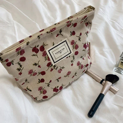 Velvet Bloom – Quilted Velvet Toiletry Bag