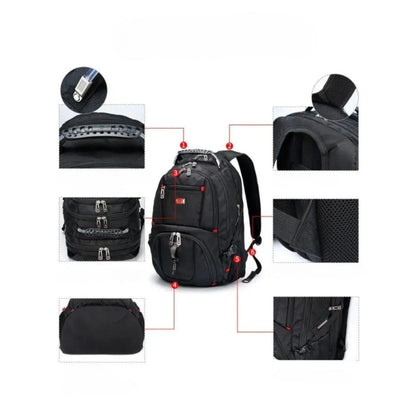 SwissPro 17” – Mochila Multifuncional para Viaje y Trabajo