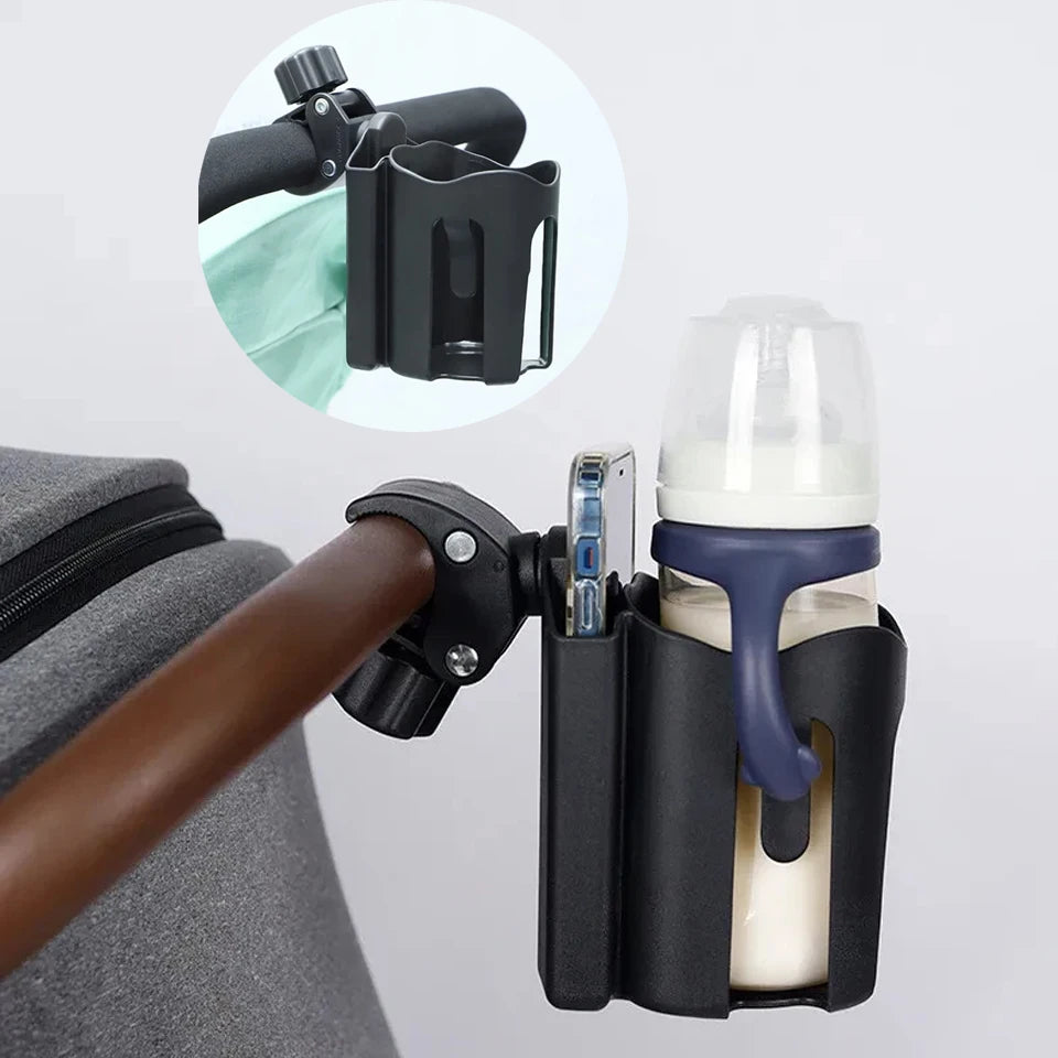 BabyStroll – Soporte para Botella de Agua y Teléfono Móvil para Silla de Paseo y Bicicleta Eléctrica