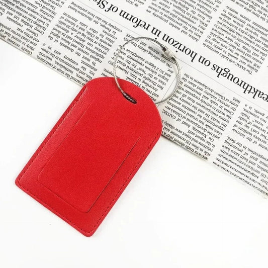 ClassiTag – Etiqueta de Equipaje de Cuero PU Estilo Tartán