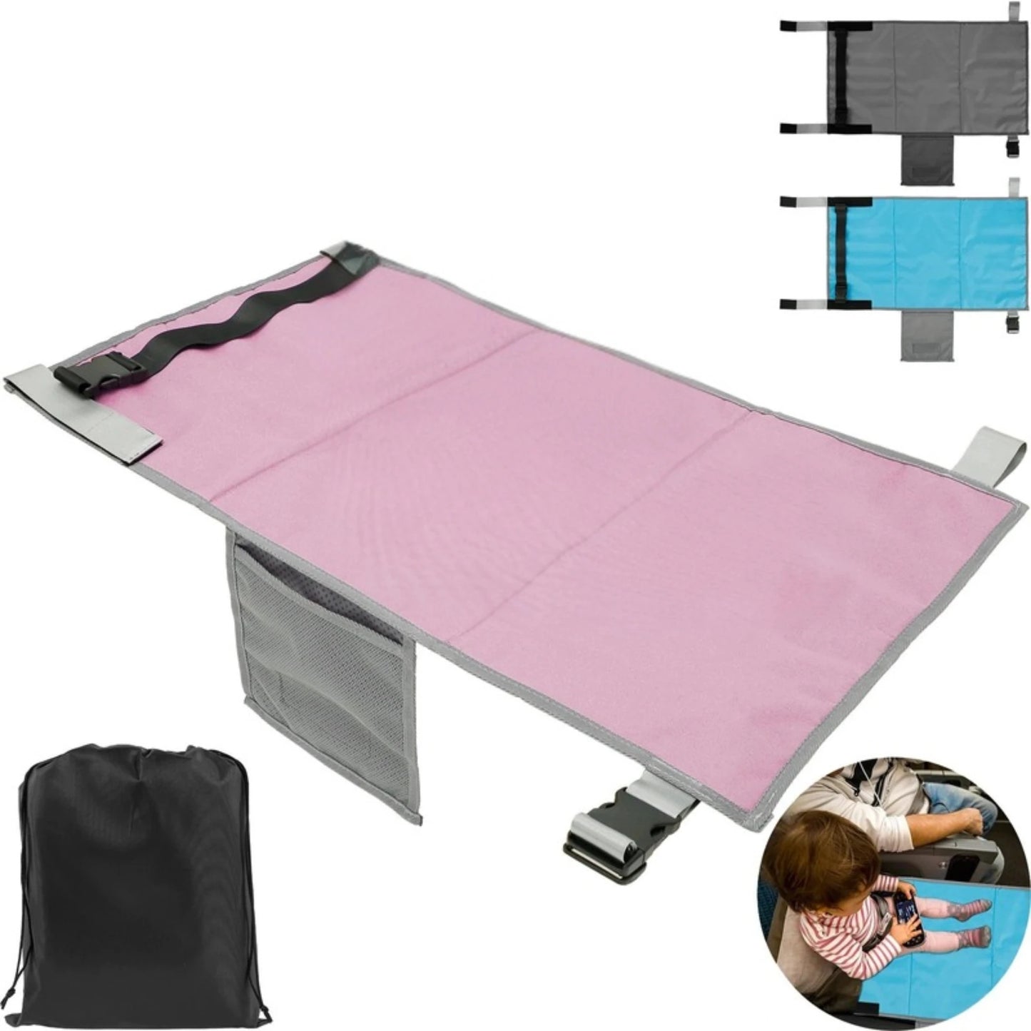 SkyNap Kids – Cama de Viaje para Avión con Bolsa de Transporte