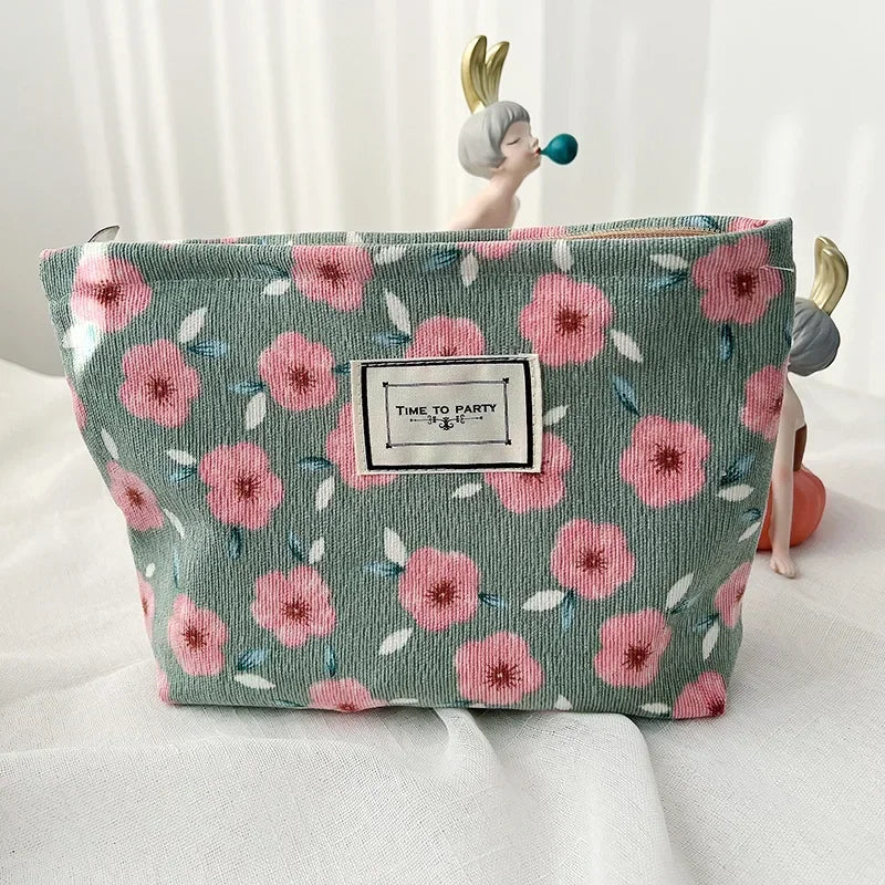 Velvet Bloom – Quilted Velvet Toiletry Bag