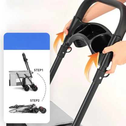 EasyRoll Pet Stroller – Carrito de Viaje Plegable para Perros y Gatos