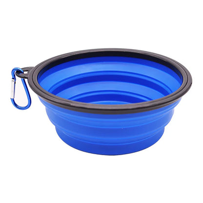 FlexiBowl Clip – Collapsible Silicone Pet Bowl with Carabiner