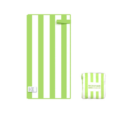 BreezeStripes – Toalla de Playa de Microfibra con Bolsa Portátil