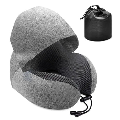 UComfort - U-Shaped Travel Pillow with Hood and Memory Foam
