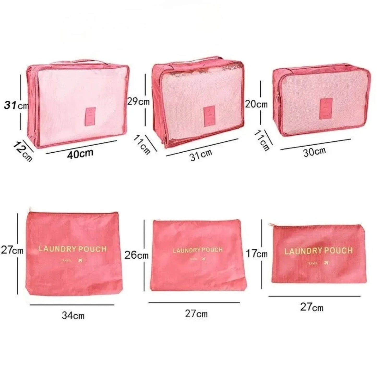 Pack&Go - Set de Organizadores de Viaje XL de 6 Piezas