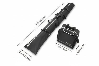 SnowTravel Set - Set 2 en 1 bolsa esquís/snowboard y bolsa accesorios