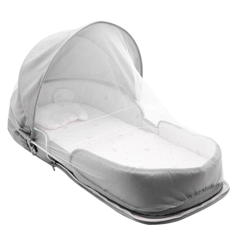 BabyGo Crib – Cuna Portátil Multifuncional para Bebés con Red Antimosquitos