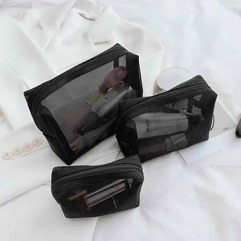 GlamMesh – Set de Organizadores de Maquillaje en Malla