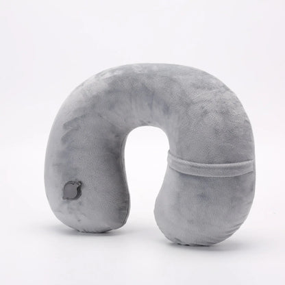 AirComfort – Inflatable Travel Pillow with Velvet Cover