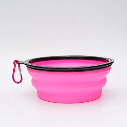 FlexiBowl Clip – Collapsible Silicone Pet Bowl with Carabiner