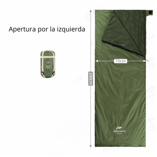 Naturehike-saco de dormir de algodón ultraligero para acampar, impermeable para pareja individual saco de dormir, senderismo turístico, primavera y verano, LW180