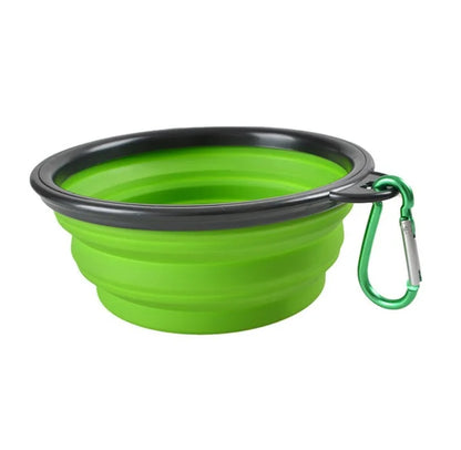 FlexiBowl Clip – Collapsible Silicone Pet Bowl with Carabiner