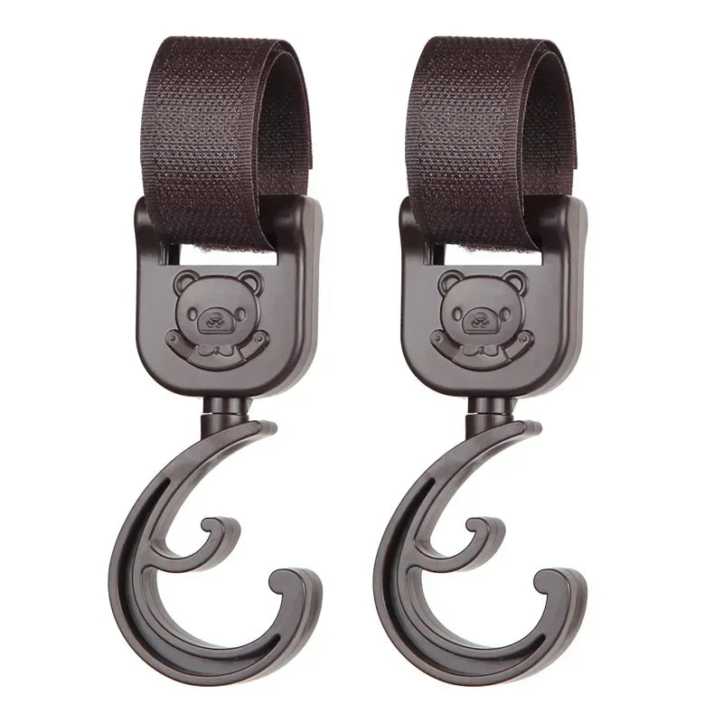 StrollHook – Ganchos Giratorios 360° para Cochecito de Bebé (Pack 2)