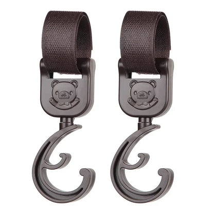 StrollHook – Ganchos Giratorios 360° para Cochecito de Bebé (Pack 2)