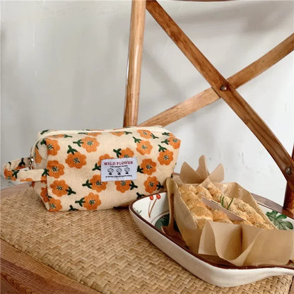 Velvet Bloom – Quilted Velvet Toiletry Bag